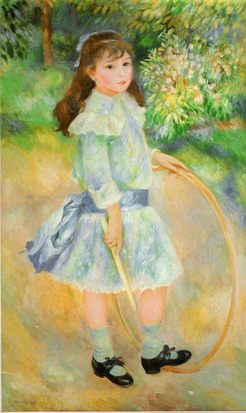 Pierre-Auguste Renoir Girl With a Hoop, China oil painting art